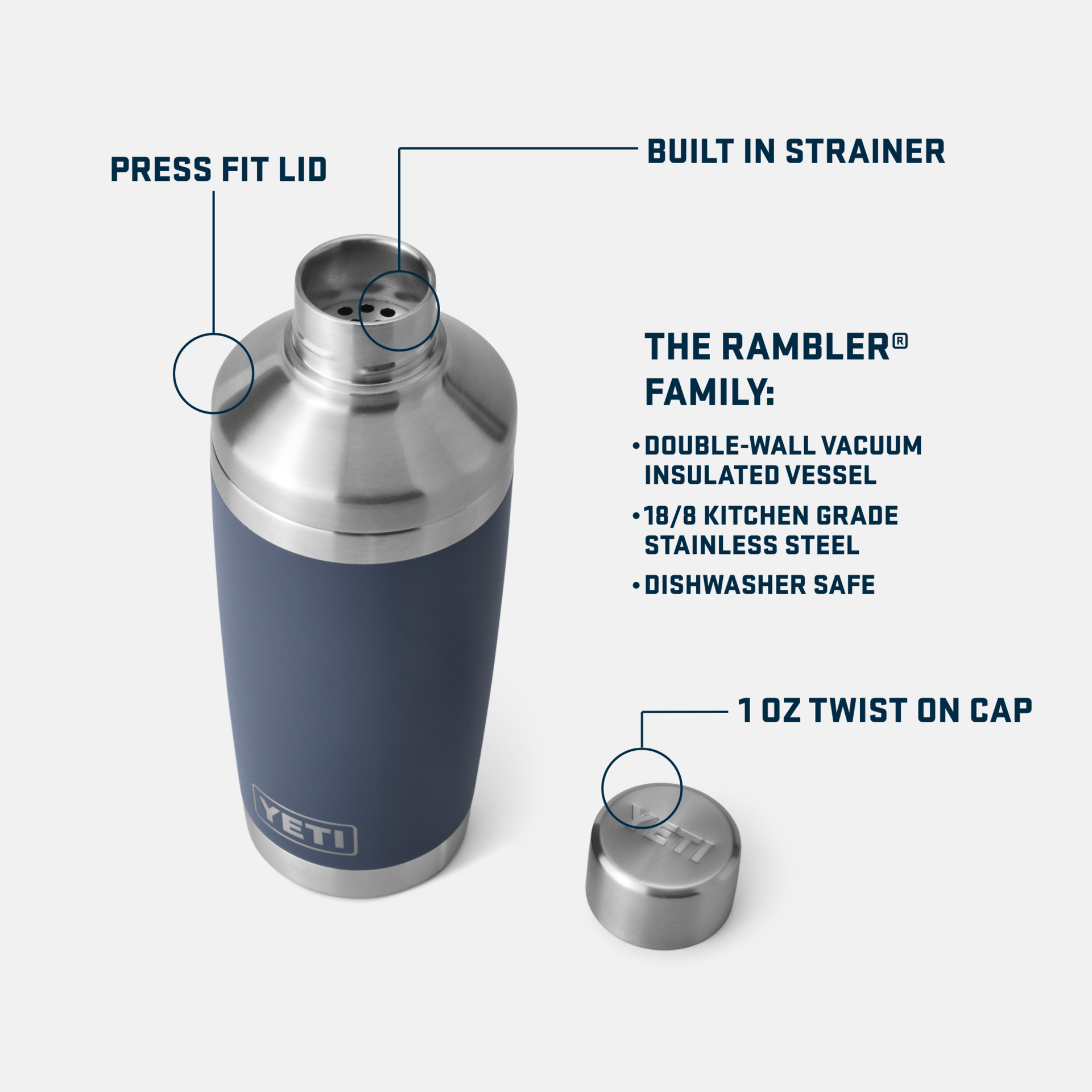Rambler® 20 oz Cocktail Shaker - Image 3