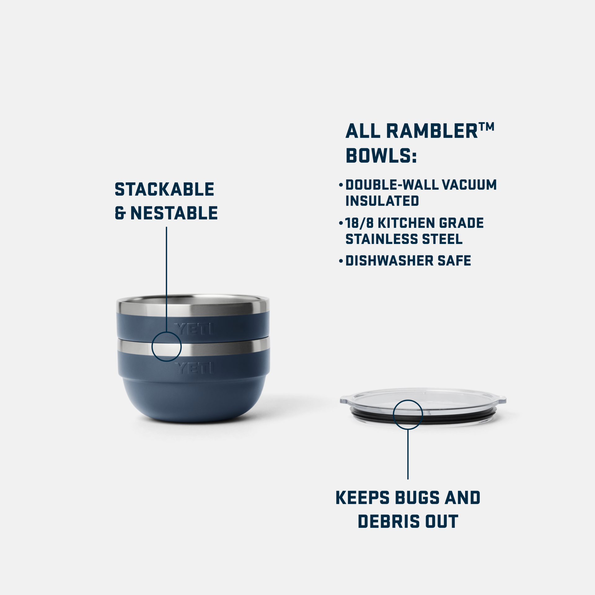 Rambler® 1 QT Insulated Bowl - Image 3